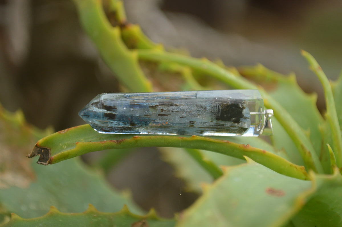 Polished Packaged Hand Crafted Resin Pendant with Kyanite Chips - sold per piece - From Bulwer, South Africa - TopRock