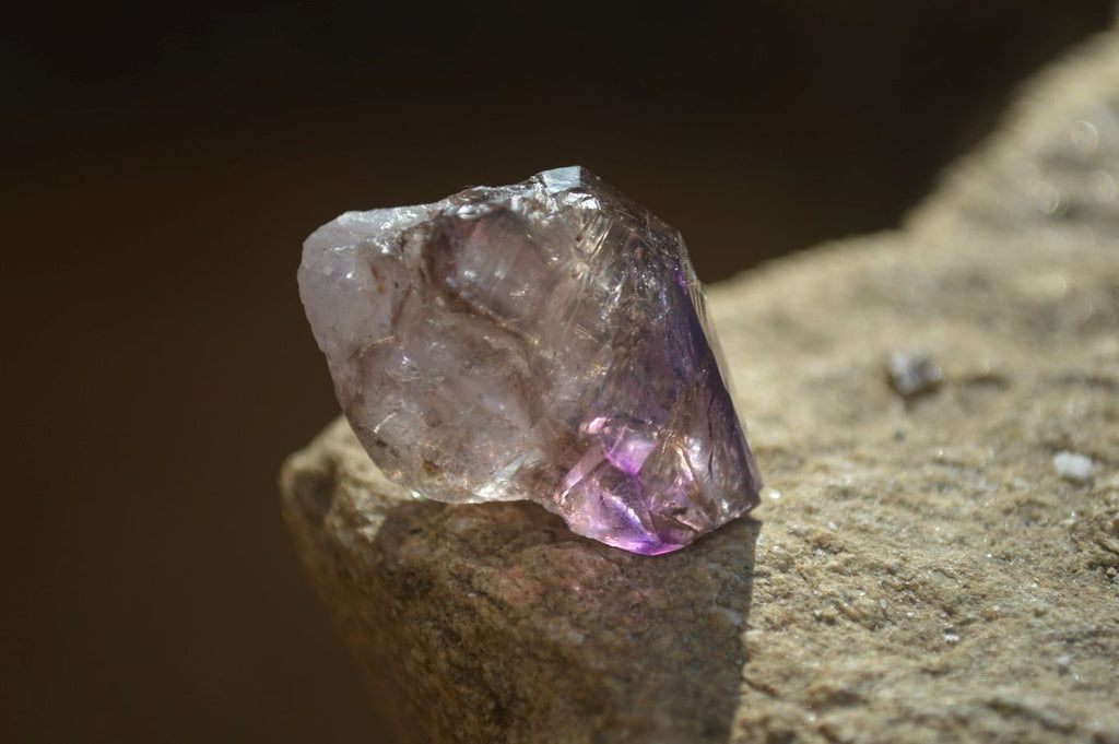 Natural Smokey Window Amethyst Crystals  x 12 From Chiredzi, Zimbabwe - Toprock Gemstones and Minerals 