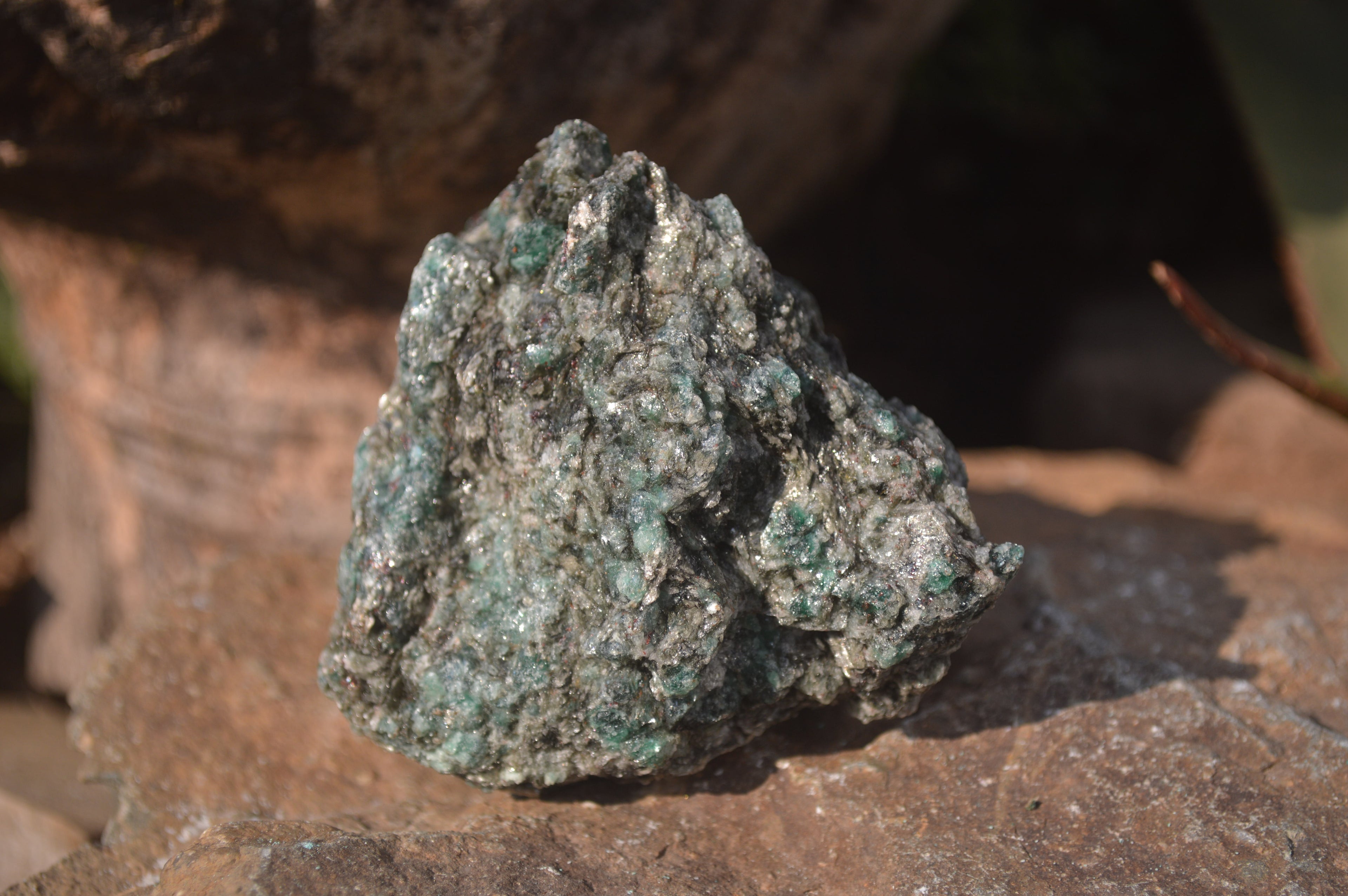 Natural Rare Emerald Mica In Matrix Cobbed Specimens x 5 From Mutoko, Zimbabwe - Toprock Gemstones and Minerals 