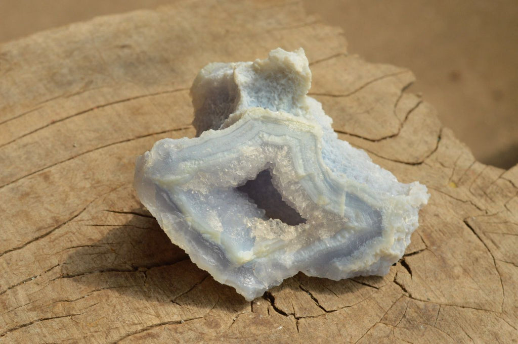 Natural Etched Blue Chalcedony Agate Specimens  x 6 From Malawi - TopRock