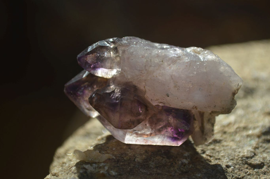 Natural Smokey Window Amethyst Crystals  x 12 From Chiredzi, Zimbabwe - Toprock Gemstones and Minerals 