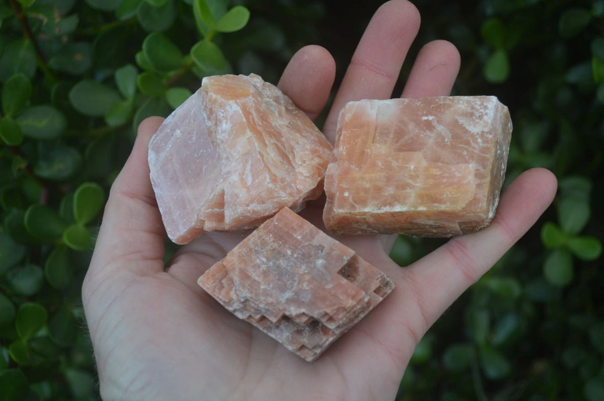 Natural New Sunset Orange Calcite Specimens  x 24 From Spitzkop, Namibia - Toprock Gemstones and Minerals 