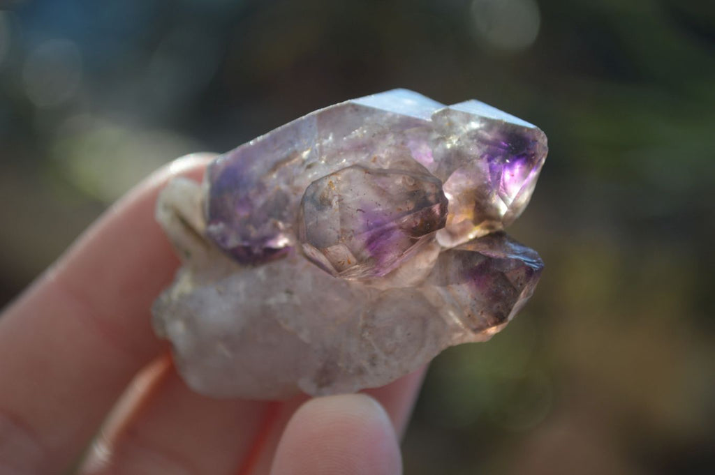 Natural Smokey Window Amethyst Crystals  x 12 From Chiredzi, Zimbabwe - Toprock Gemstones and Minerals 