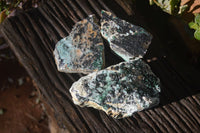 Natural Drusy Coated Chrysocolla & Malachite Dolomite Specimens x 3 From Likasi, Congo - Toprock Gemstones and Minerals 