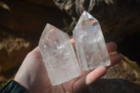 Polished Clear Quartz Crystal Points  x 6 From Madagascar - Toprock Gemstones and Minerals 