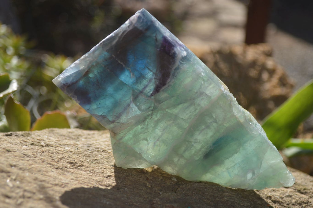 Polished Watermelon Fluorite Slices  x 2 From Uis, Namibia - Toprock Gemstones and Minerals 