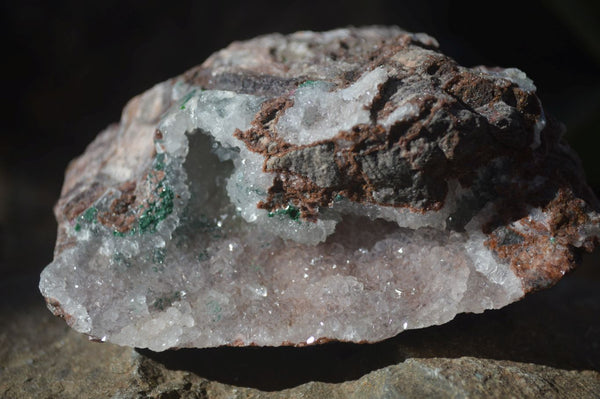 Natural Salrose & Malachite Drusy Dolomite Specimens  x 3 From Kakanda, Congo - Toprock Gemstones and Minerals 