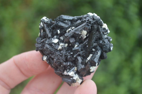 Natural Schorl Black Tourmaline Specimens With Hyalite Opal x 6 From Erongo Mountains, Namibia - TopRock