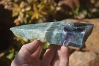 Polished Watermelon Fluorite Slices  x 2 From Uis, Namibia