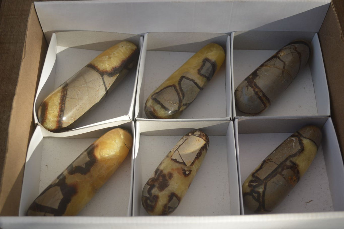 Polished Septerye Massage Wands x 6 From Madagascar - Toprock Gemstones and Minerals 