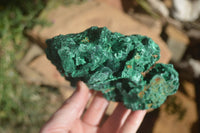 Natural Chatoyant Silky Malachite Specimens  x 2 From Kasompe, Congo - Toprock Gemstones and Minerals 