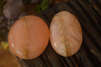 Polished Orange Twist Calcite Galets / Palm Stones x 12 From Maevantanana, Madagascar - Toprock Gemstones and Minerals 