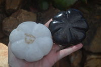 Polished Mixed Stone Pumpkin Carvings  x 3 From Zimbabwe - Toprock Gemstones and Minerals 