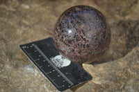 Polished Red Pyrope Garnet Matrix Spheres  x 2 From Madagascar - Toprock Gemstones and Minerals 