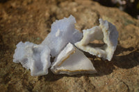 Natural Etched Blue Chalcedony Specimens  x 70 From Nsanje, Malawi - Toprock Gemstones and Minerals 