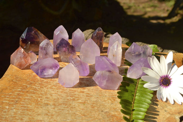 Polished Mini Amethyst Quartz Crystals  x 20 From Ankazobe, Madagascar - TopRock