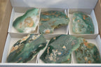 Polished One Side Polished Emerald Mtorolite Plates  x 6 From Zimbabwe - Toprock Gemstones and Minerals 