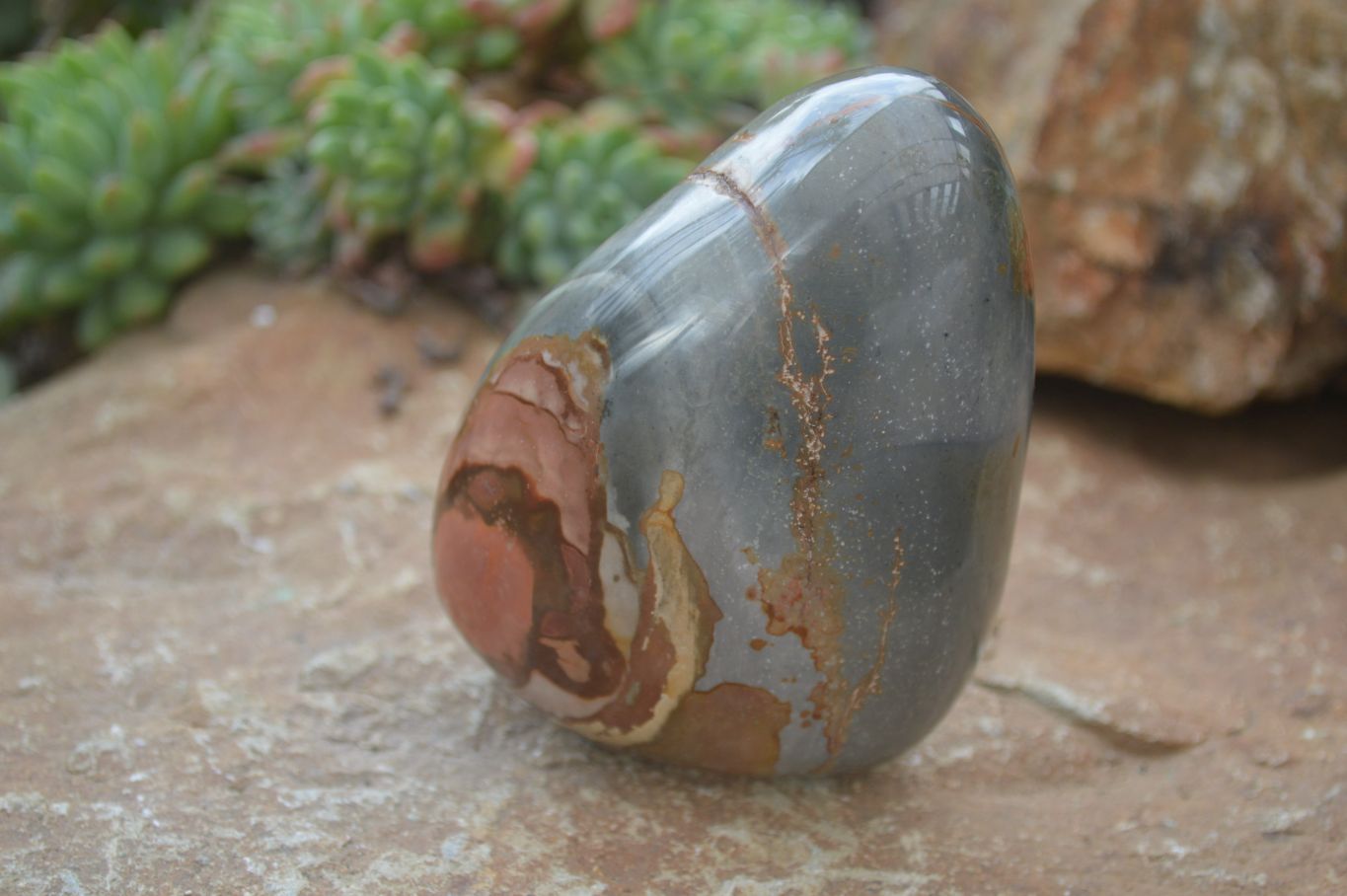 Polished Polychrome Jasper Standing Free Forms  x 4 From Mahajanga, Madagascar - Toprock Gemstones and Minerals 