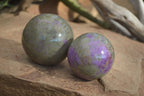 Polished Stichtite & Serpentine Spheres x 2 From Barberton, South Africa - Toprock Gemstones and Minerals 