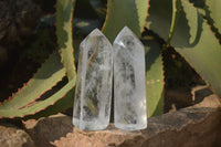 Polished Clear Quartz Crystal Points  x 6 From Madagascar - Toprock Gemstones and Minerals 