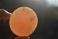 Polished Orange Twist Calcite Galets / Palm Stones x 12 From Maevantanana, Madagascar - Toprock Gemstones and Minerals 
