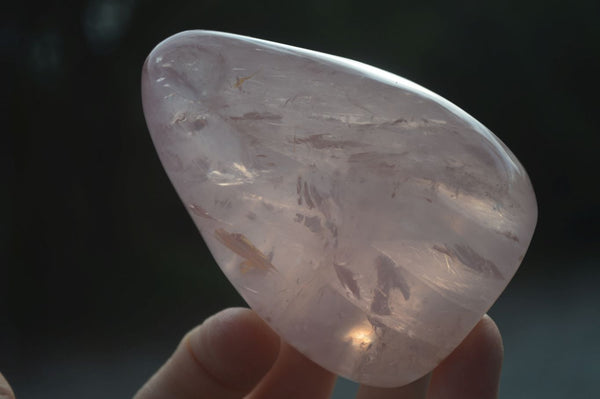 Polished Pink Rose Quartz Standing Free Forms  x 4 From Madagascar