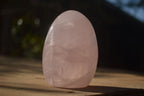 Polished Pink Rose Quartz Standing Free Forms x 3 From Antsirabe, Madagascar - Toprock Gemstones and Minerals 