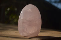 Polished Pink Rose Quartz Standing Free Forms x 3 From Antsirabe, Madagascar - Toprock Gemstones and Minerals 