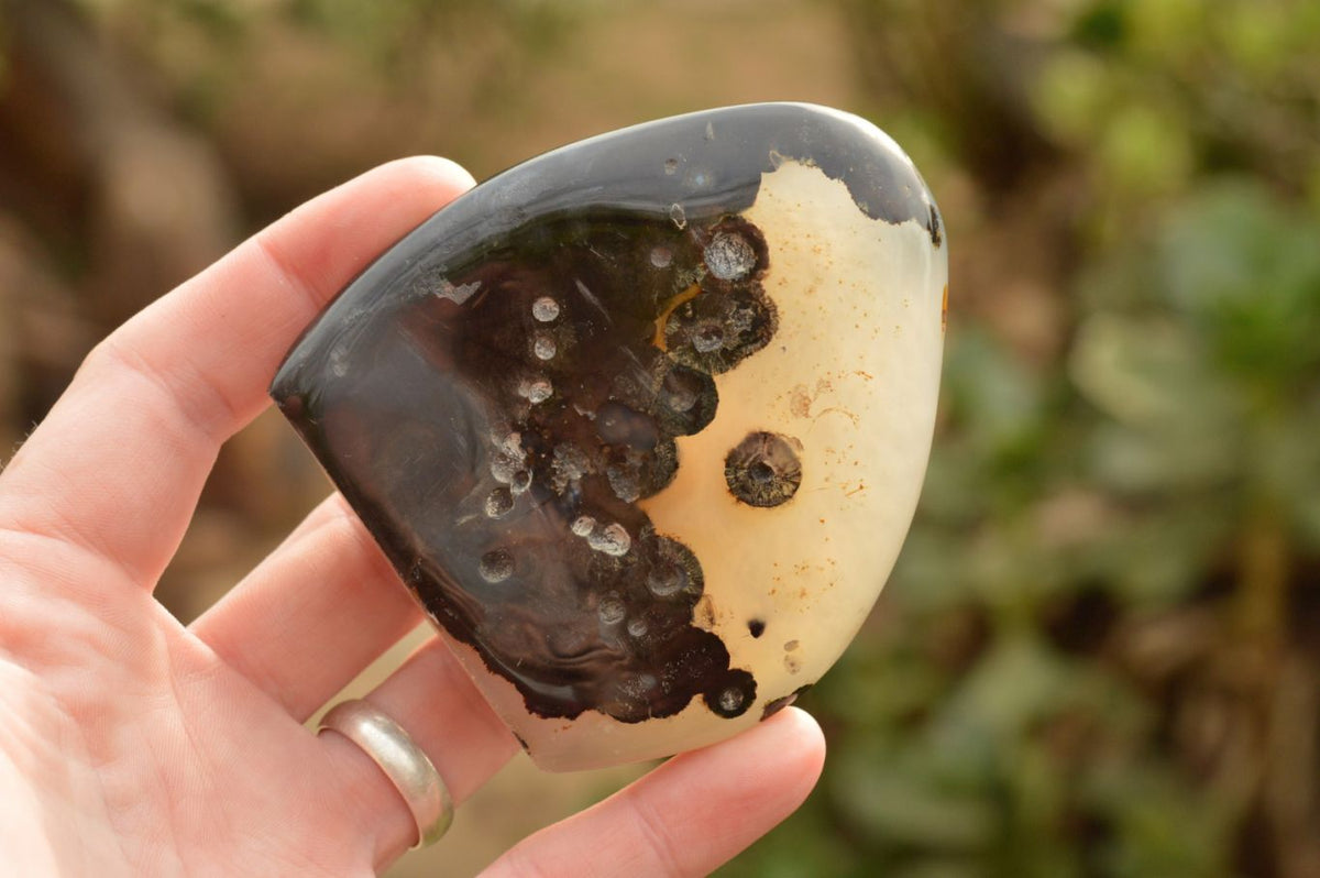 Polished Dendritic Agate Standing Free Forms  x 4 From Moralambo, Madagascar - TopRock