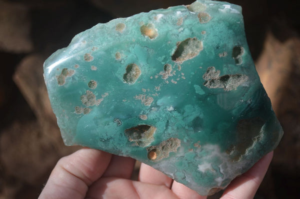 Polished On One Side Emerald Mtorolite Plates x 4 From Mutorashanga, Zimbabwe - Toprock Gemstones and Minerals 