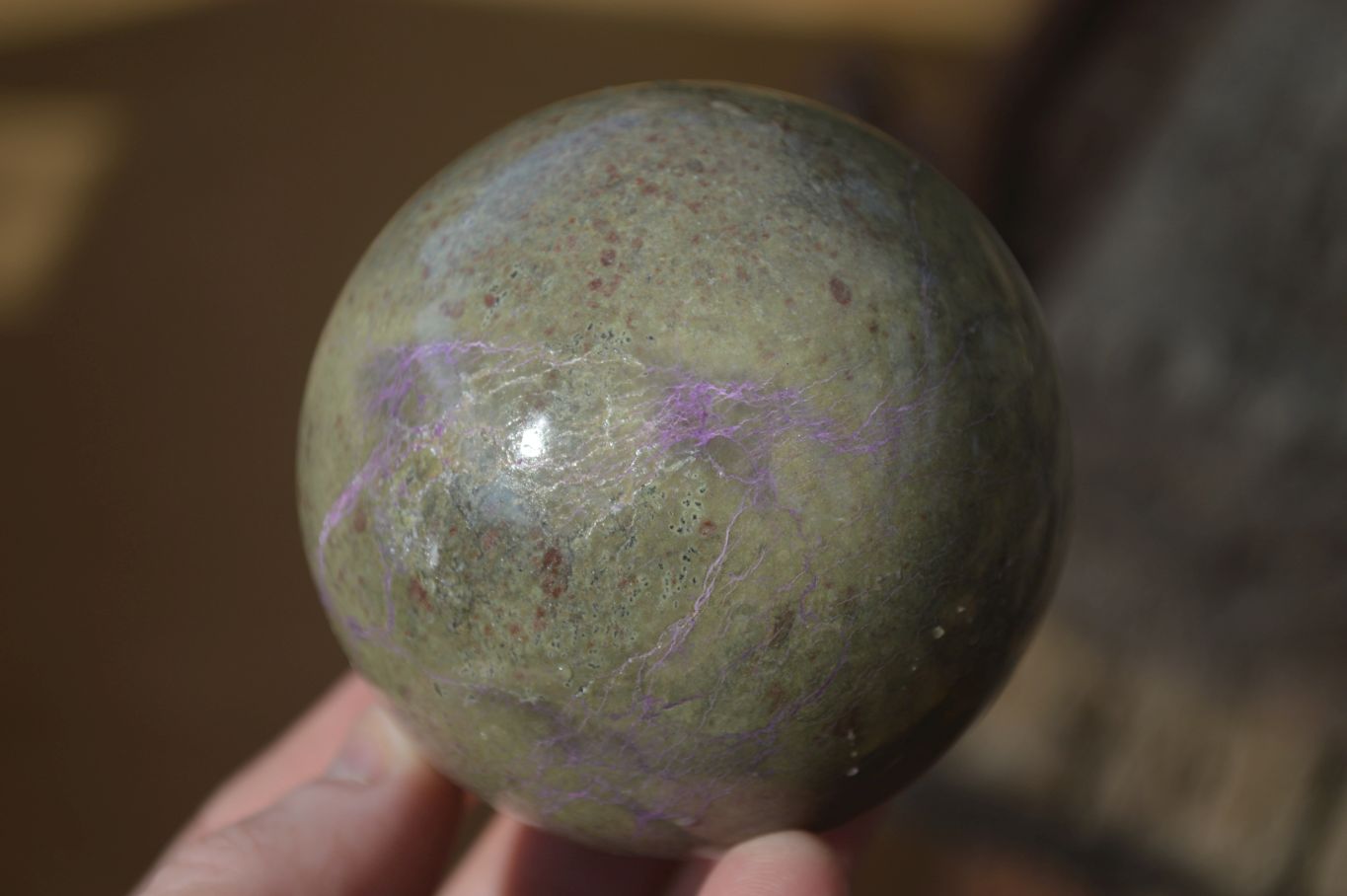 Polished Stichtite & Serpentine Spheres x 2 From Barberton, South Africa - Toprock Gemstones and Minerals 