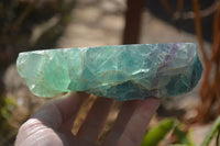 Polished Watermelon Fluorite Slices  x 2 From Uis, Namibia
