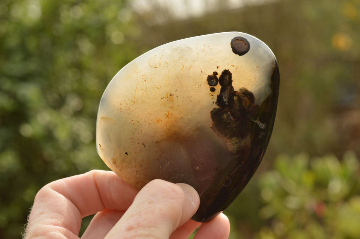 Polished Dendritic Agate Standing Free Forms  x 4 From Moralambo, Madagascar - TopRock