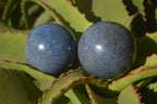 Polished Blue Lazulite Spheres  x 6 From Madagascar - Toprock Gemstones and Minerals 