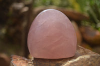 Polished Pink Rose Quartz Standing Free Forms x 2 From Ambatondrazaka, Madagascar - TopRock