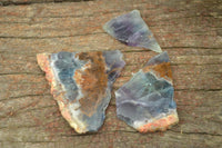 Polished Semi Translucent Watermelon Fluorite Slices x 5 From Uis, Namibia - TopRock
