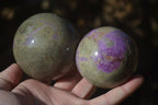 Polished Stichtite & Serpentine Spheres x 2 From Barberton, South Africa - Toprock Gemstones and Minerals 
