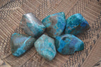 Polished Blue Shattuckite Free Forms  x 6 From Kaokoveld, Namibia - Toprock Gemstones and Minerals 