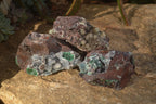 Natural Rare Ball Malachite On Drusy Quartz & Dolomite Matrix  x 3 From Kambove, Congo - Toprock Gemstones and Minerals 
