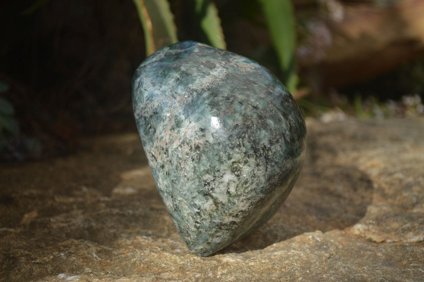 Polished Rare Emerald Mica In Matrix Standing Free Forms x 1 From Mutoko, Zimbabwe - Toprock Gemstones and Minerals 