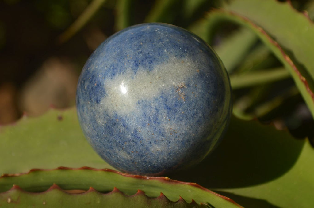 Polished Blue Lazulite Spheres  x 6 From Madagascar - Toprock Gemstones and Minerals 