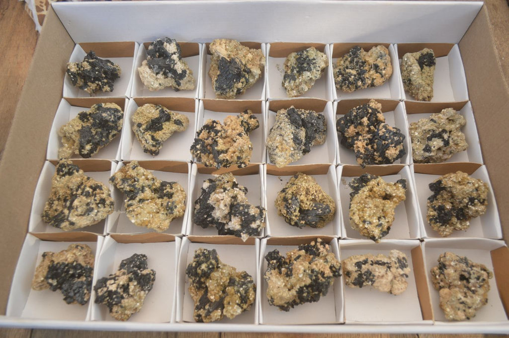 Natural Schorl Black Tourmaline In Vermiculite Mica Specimens x 24 From Erongo, Namibia - Toprock Gemstones and Minerals 