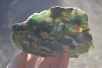Polished On One Side Emerald Mtorolite Plates x 4 From Mutorashanga, Zimbabwe - Toprock Gemstones and Minerals 