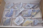 Natural Etched Blue Chalcedony Specimens  x 12 From Nsanje, Malawi - Toprock Gemstones and Minerals 