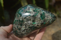 Polished Rare Emerald Mica In Matrix Standing Free Forms x 1 From Mutoko, Zimbabwe - Toprock Gemstones and Minerals 