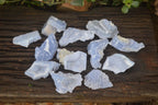 Natural Etched Blue Chalcedony Specimens  x 12 From Nsanje, Malawi - Toprock Gemstones and Minerals 