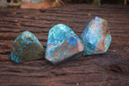 Polished Blue Shattuckite Free Forms  x 6 From Kaokoveld, Namibia - Toprock Gemstones and Minerals 