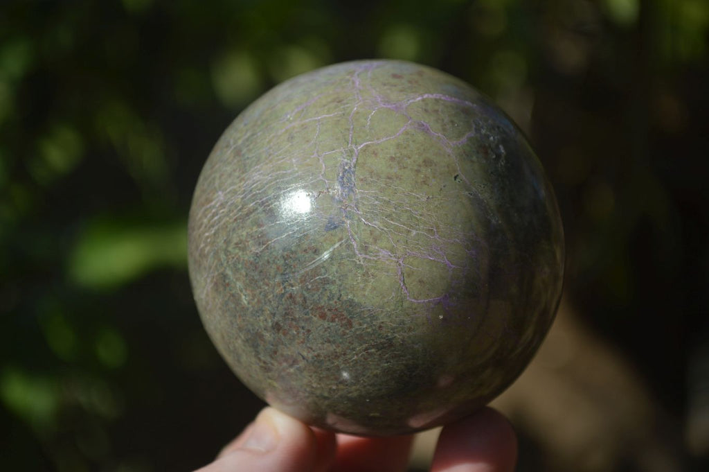Polished Stichtite & Serpentine Spheres x 2 From Barberton, South Africa - Toprock Gemstones and Minerals 