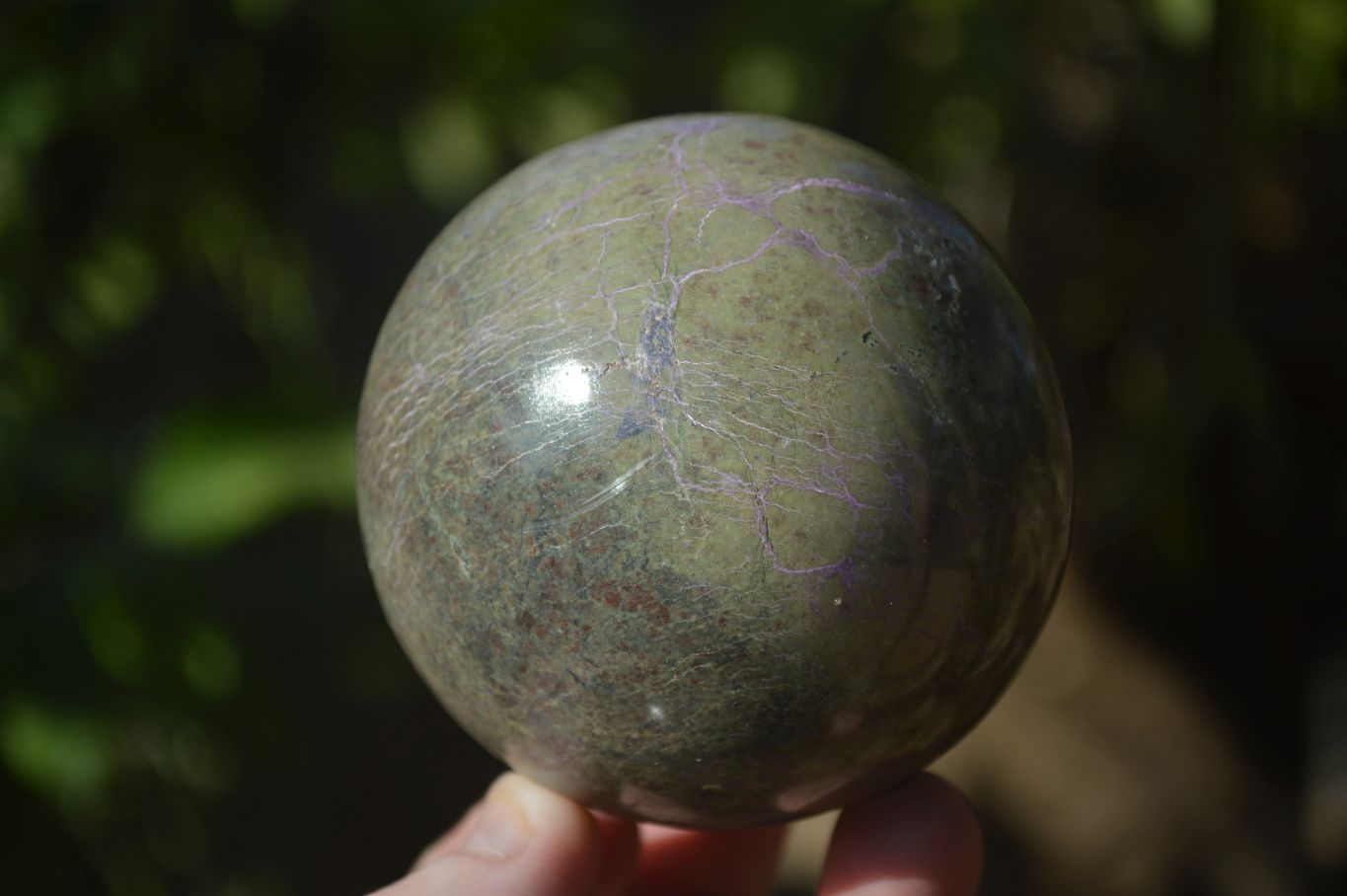 Polished Stichtite & Serpentine Spheres x 2 From Barberton, South Africa - Toprock Gemstones and Minerals 