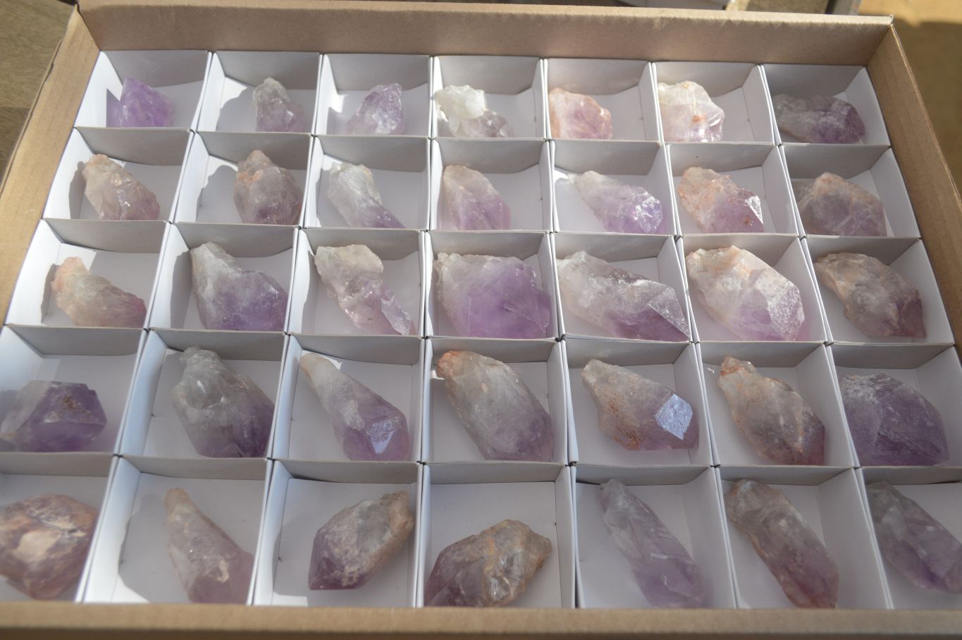 Natural Jacaranda Amethyst Crystals x 35 From Mumbwe, Zambia - Toprock Gemstones and Minerals 